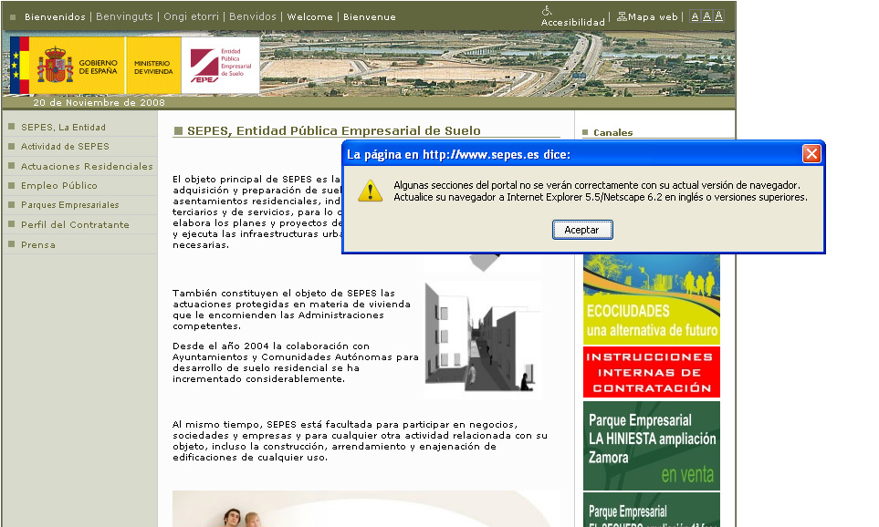 captura pantalla sepes