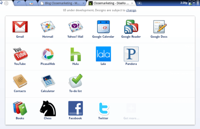 Pantalla Chromium Os