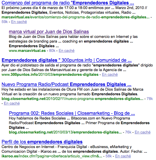 Búsqueda Yahoo de Emprendedores Digitales