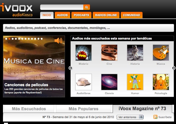 iVoox recomienda Bitacora del internauta en su magazine semanal