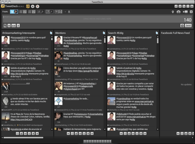 Tweetdeck como herramienta escritorio Tweeter