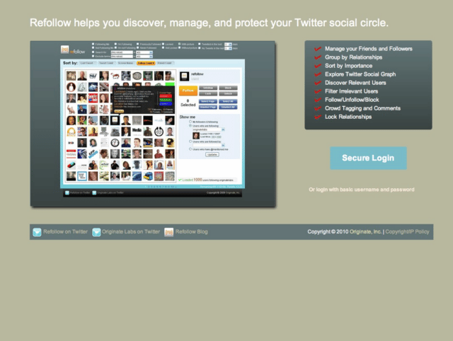 Refollow - Gestiona tus followers de una manera rápida