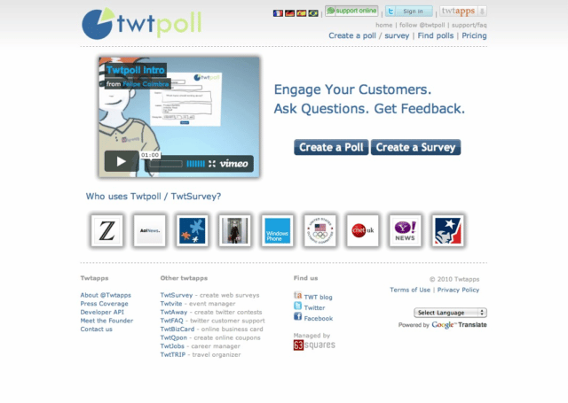 Twtpoll Haz encuestas en Twitter