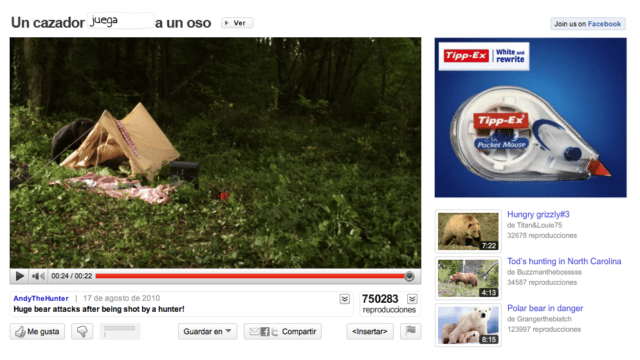 Publicidad Interactiva De Tippex En Youtube