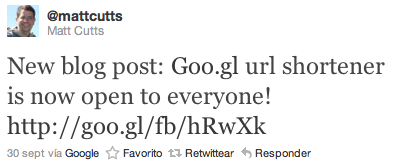 Acortar direcciones web