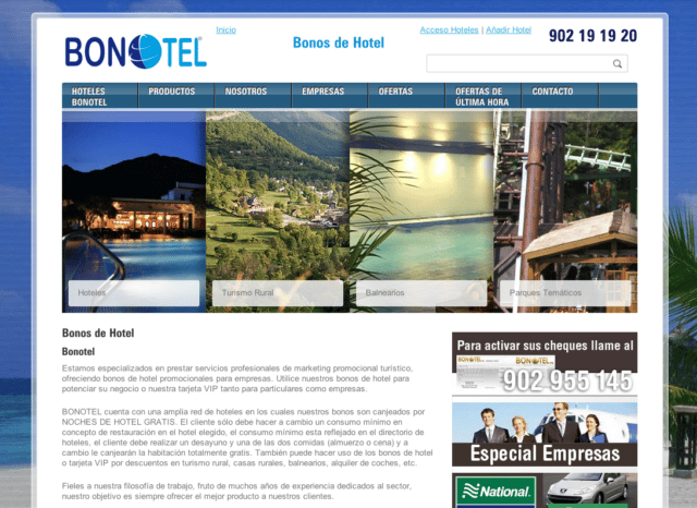 Hemos publicado la Web Bonotel.org