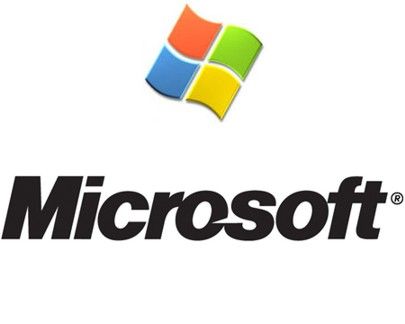 Microsoft antiguo diseño gráfico del logotipo