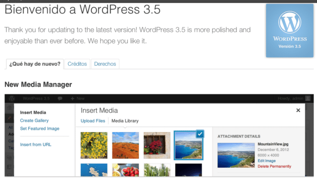 WordPress 3.5: Más Móvil y Mejor gestión Multimedia