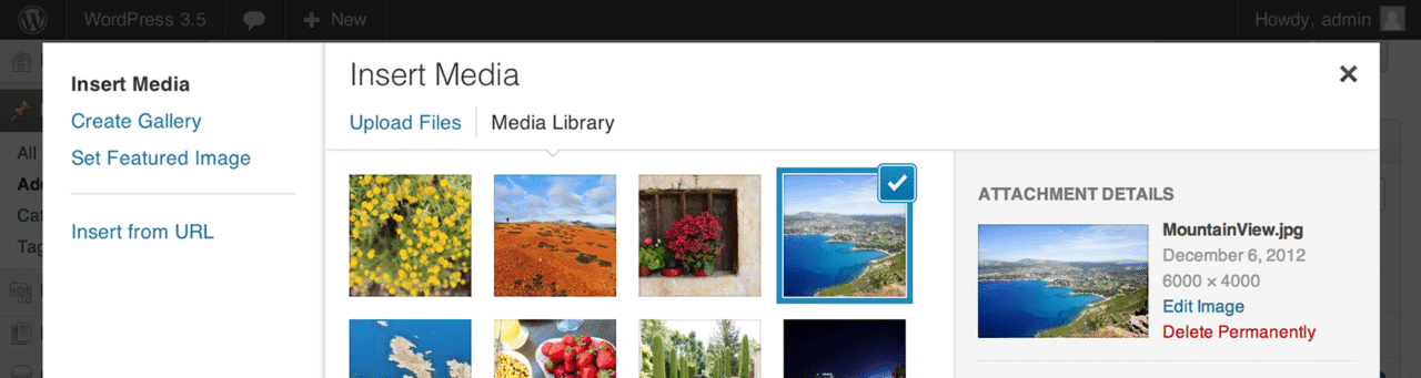 Nueva versión manejo de imagenes y Galerías multimedia en WordPress 3.5