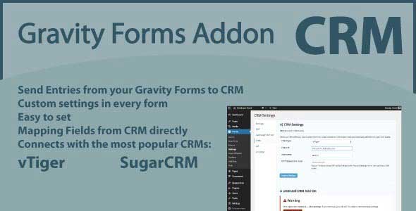 Gravity Forms Addon CRM