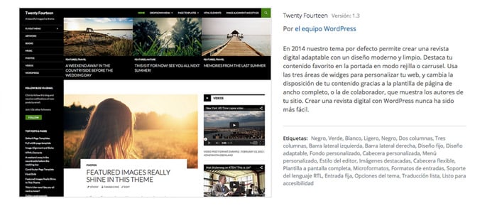 plantillas y temas wordpress
