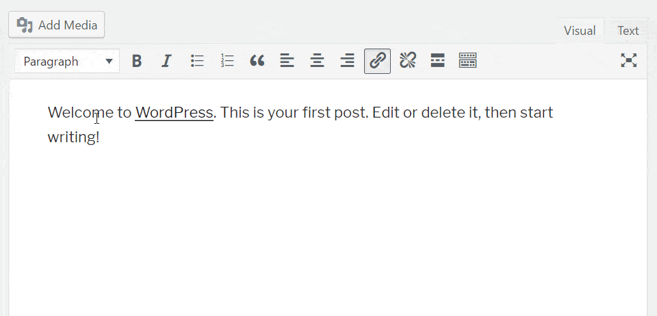 Mejora de los enlaces en WordPress 4.7