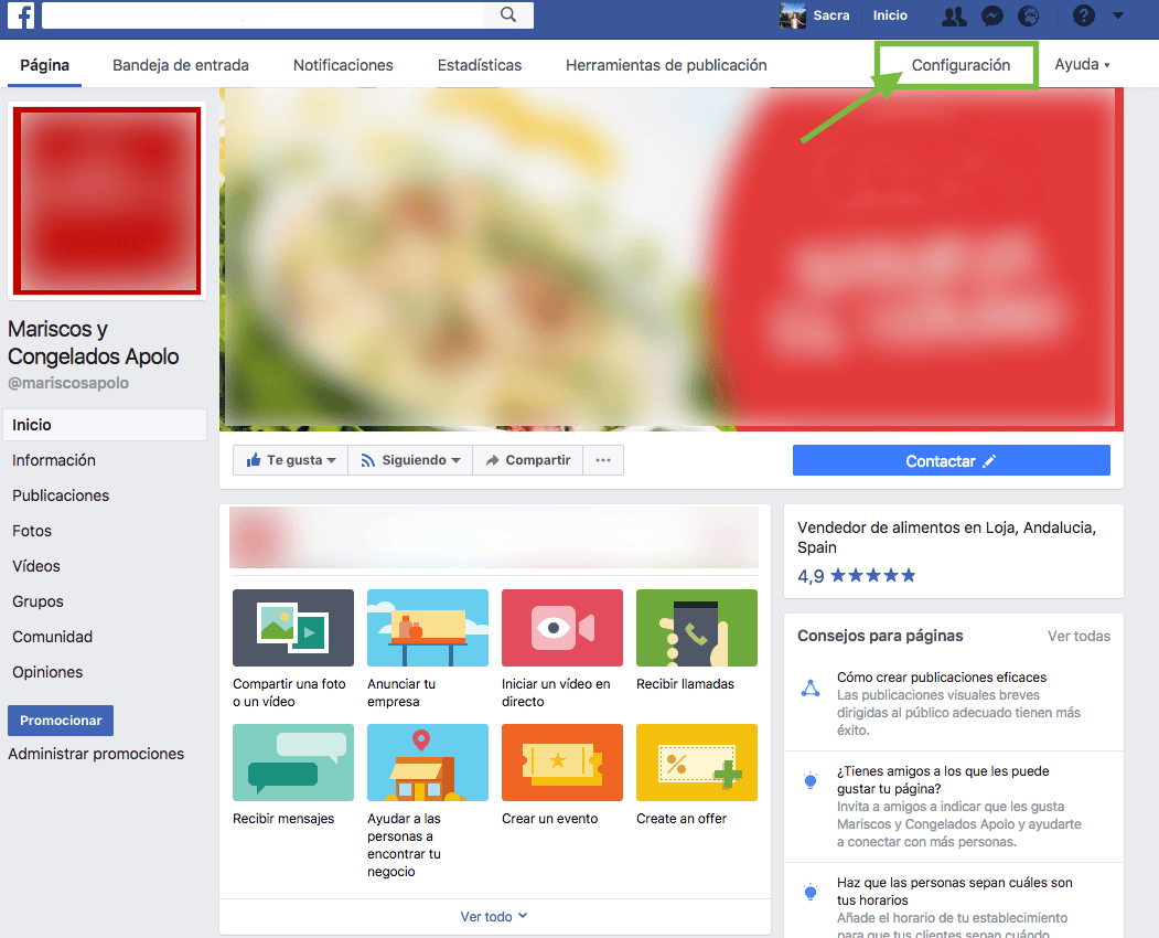 paso 1 administracion pagina de facebook