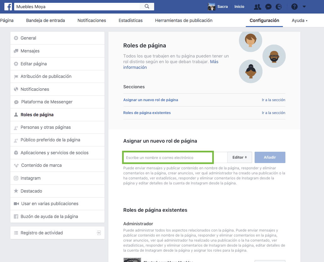 paso 3 administracion pagina de facebook