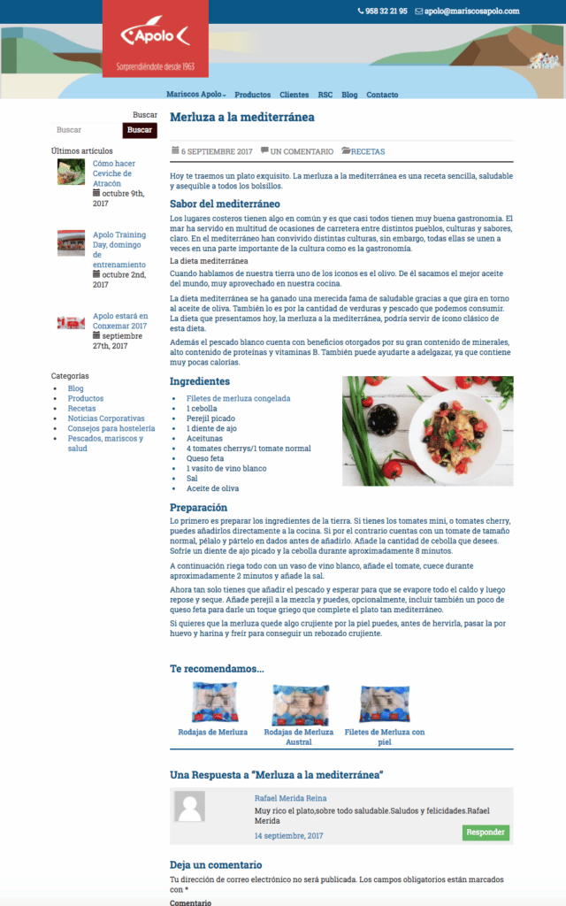 integracion del blog dentro de la web