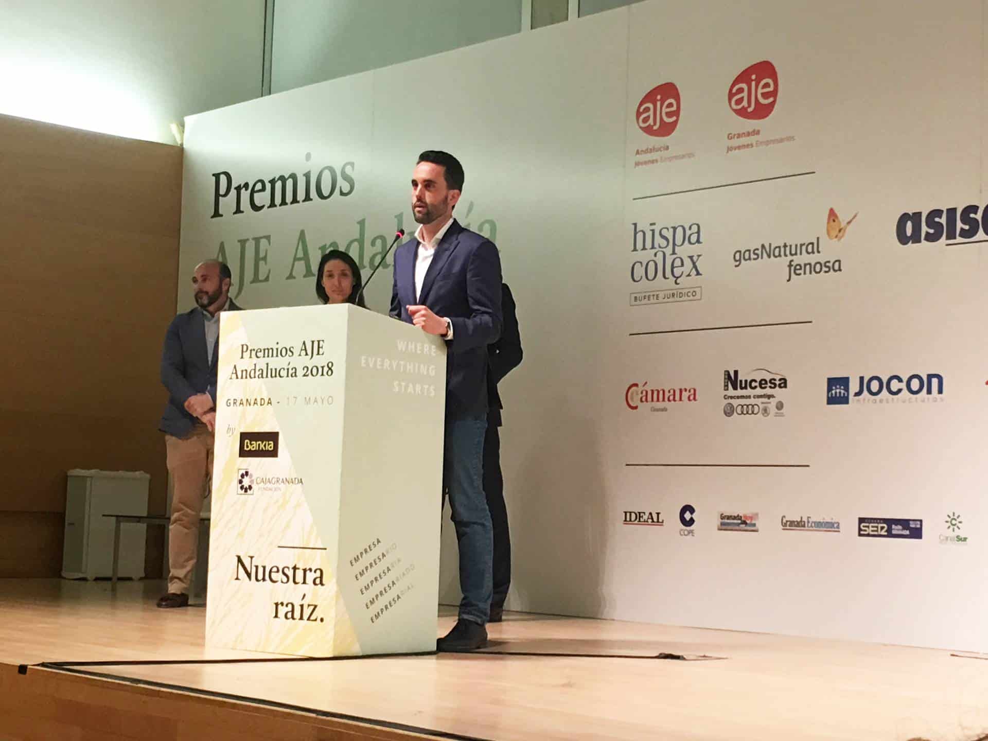 Premios AJE Andalucía Adaptación de materiales de comunicación diseño gráfico