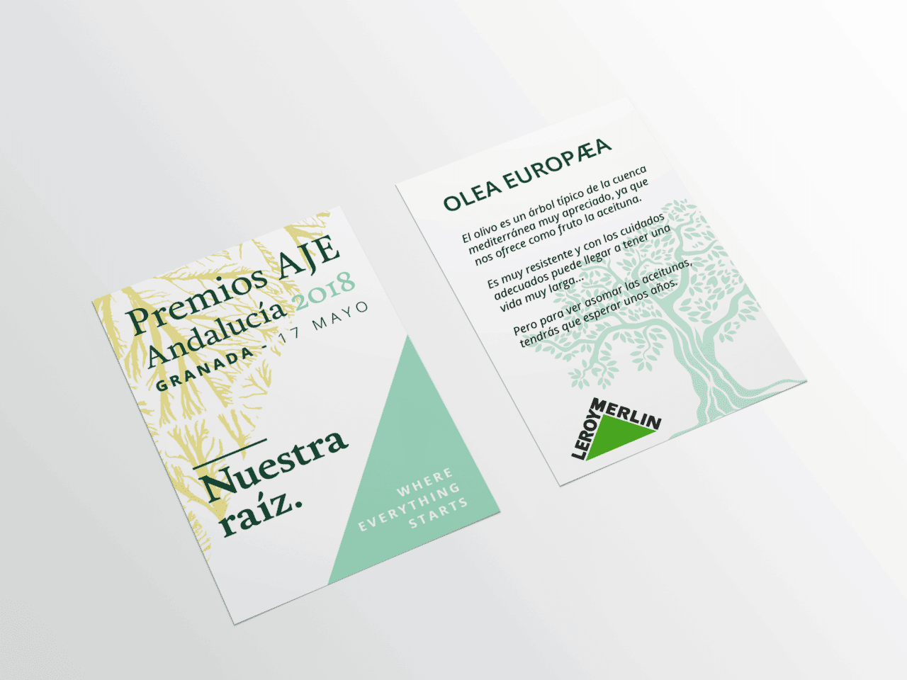 Diseño Gráfico Etiqueta Regalo Premios AJE Andalucía 2018