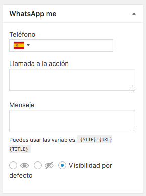 botón de WhatsApp en la Web