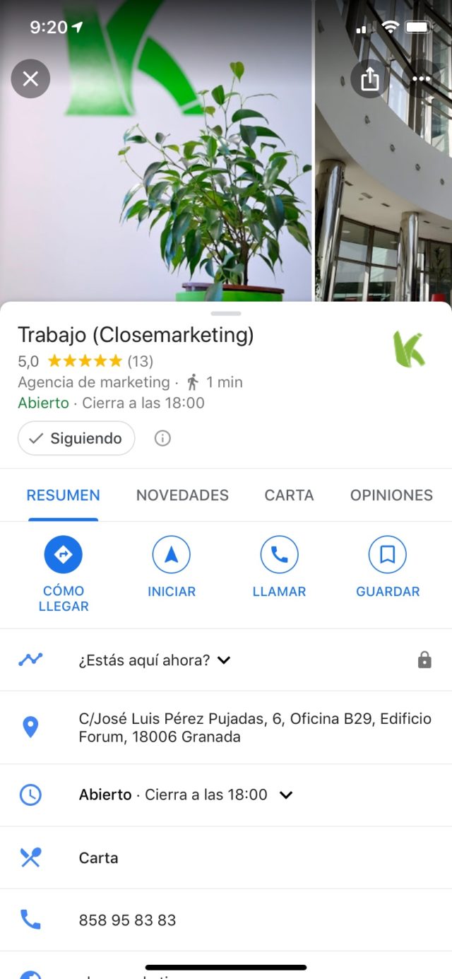 Boton Seguir Negocio En Google Maps