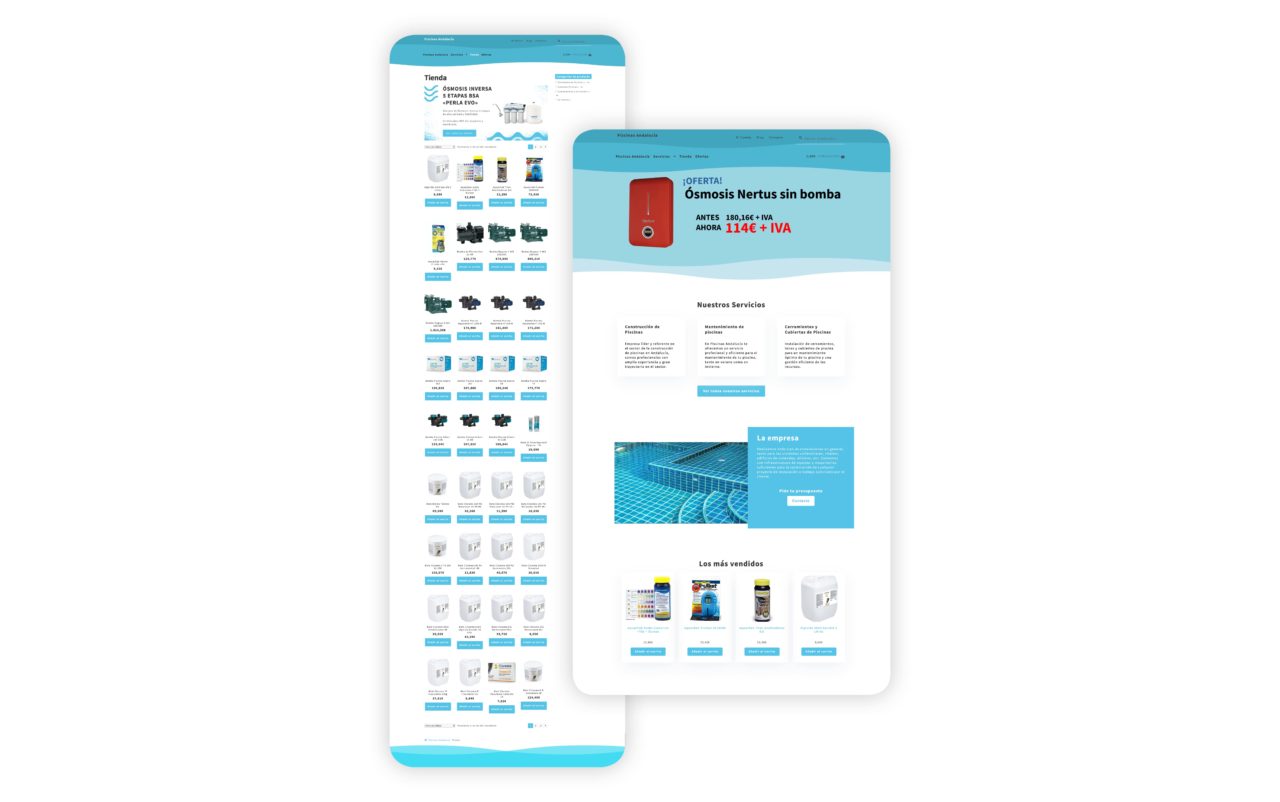 Diseño Tienda Online: Piscinas Andalucía