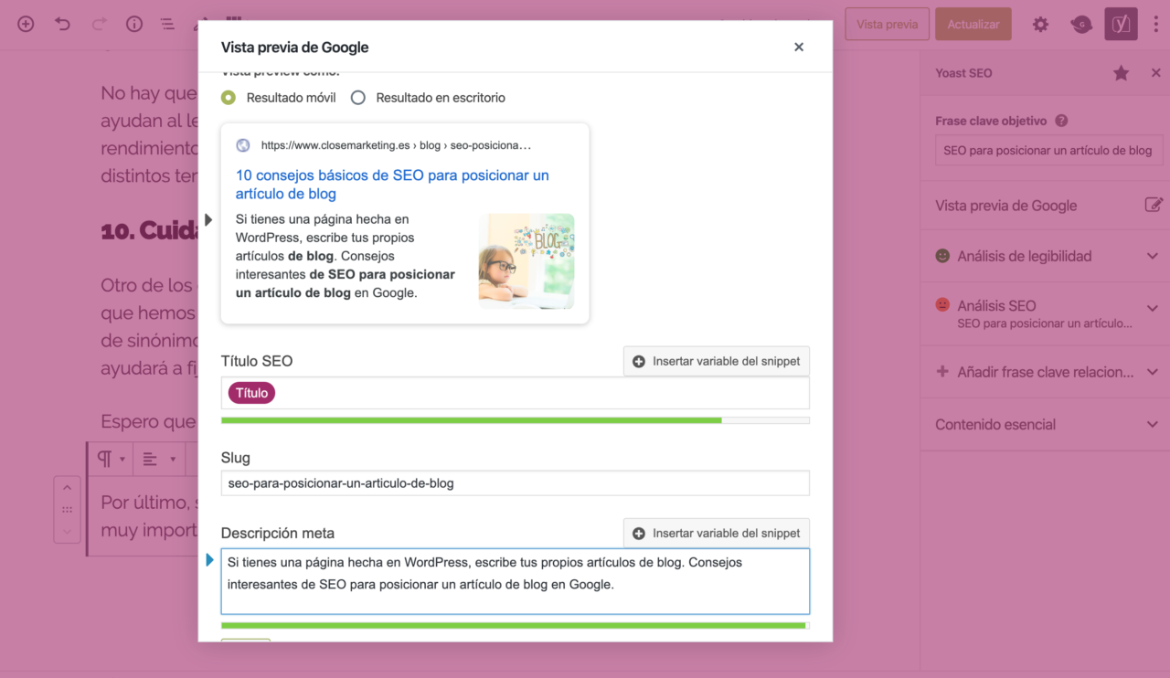Yoast Seo Para Posiciona Un Articulo De Blog
