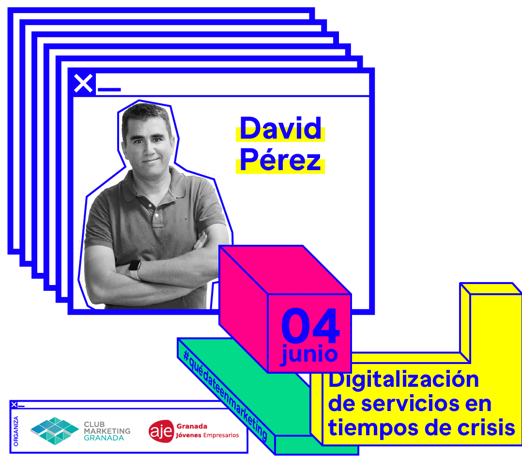 Cartel de la Charla de David Pérez en MeetMarketing #quédateenmarketing