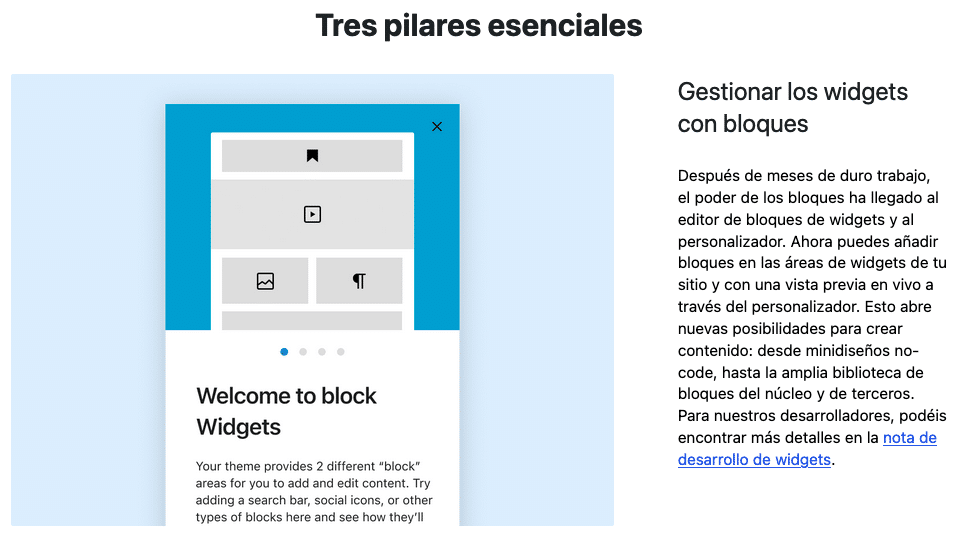 Widgets WordPress 5 8