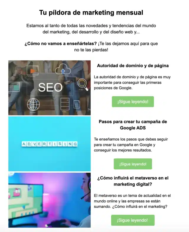 Ejemplos De Newsletter