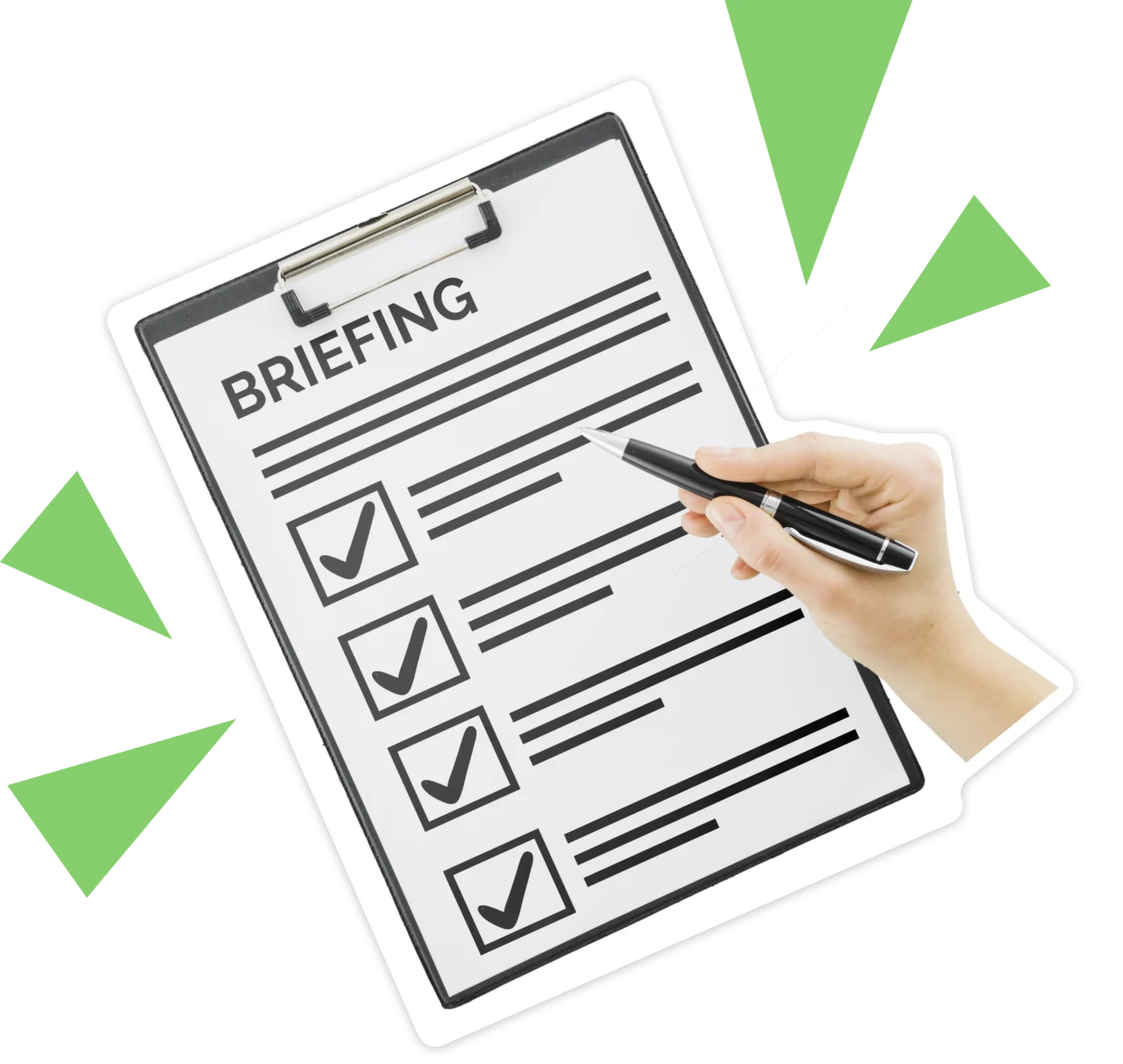 Imagen de un documento sobre cómo hacer un briefing
