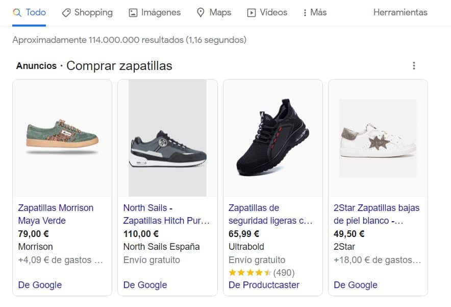 Anuncio Shopping Merchant Center