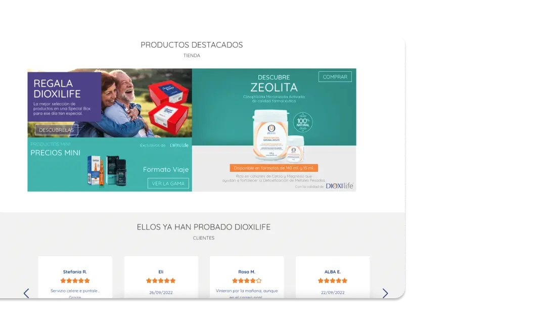 Diseño Web Dioxilife Captura 1