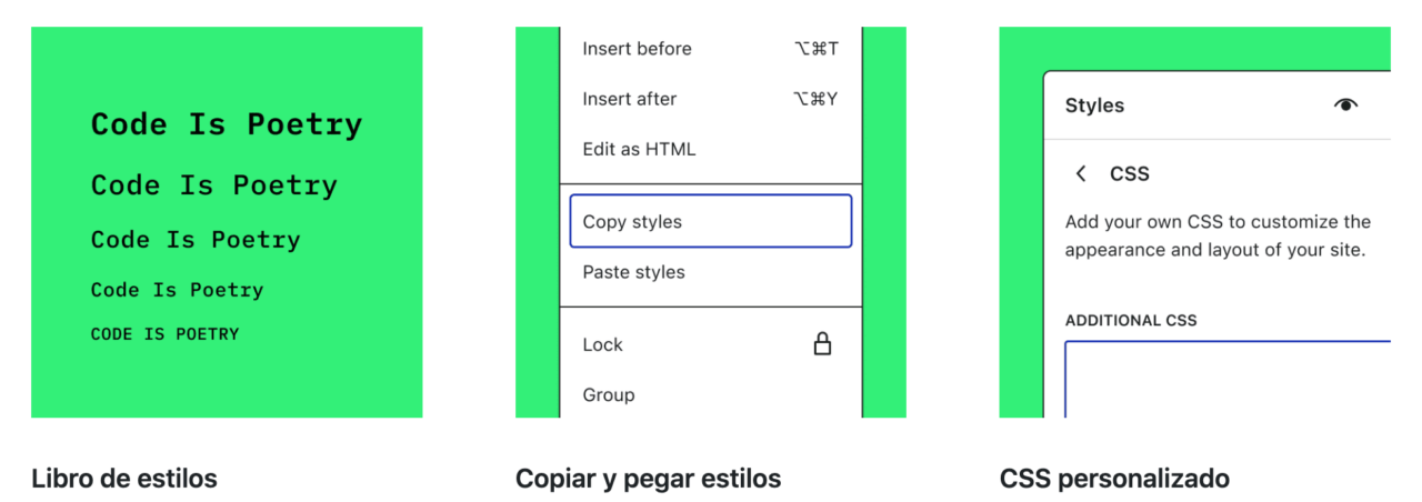 Todas las novedades que trae WordPress 6.2 Wordpress Stile Book