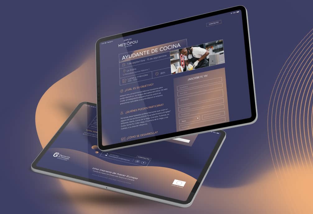 Diseño Web Y Redes Para Emplea Metrópoli Granada Tablet