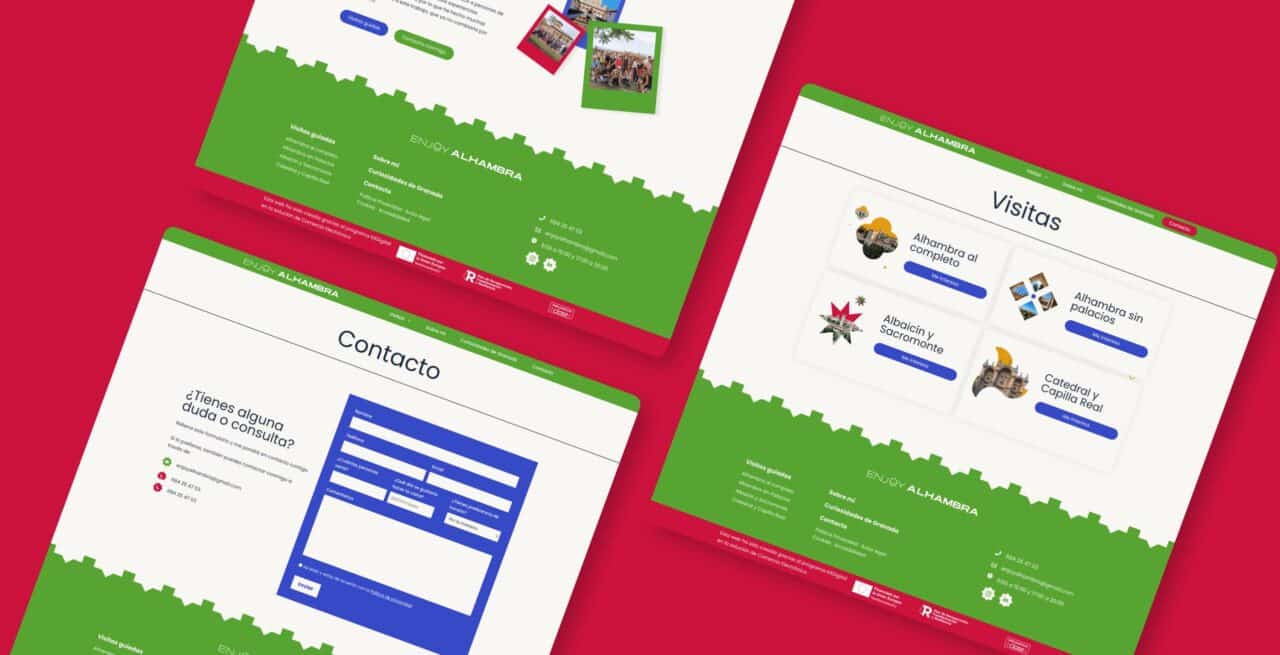 Web de tours turísticos: Enjoy Alhambra Web De Guía Turístico Enjoy Alhambra Landing Footer