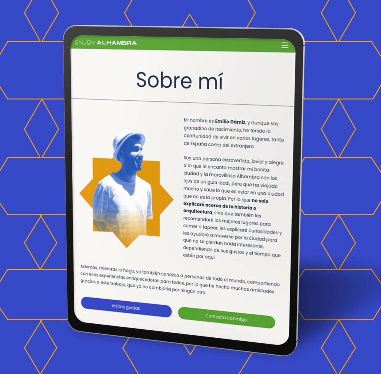 Web de tours turísticos: Enjoy Alhambra Web De Guía Turístico Enjoy Alhambra Tablet