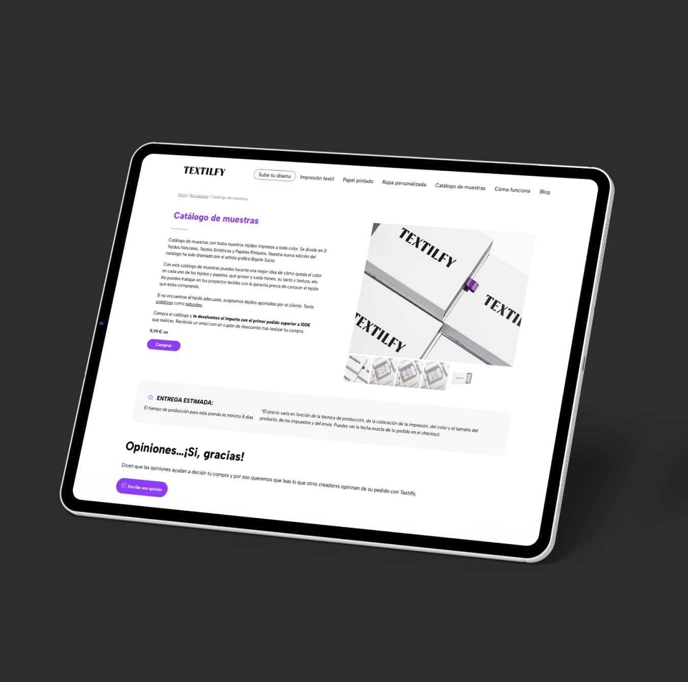 Desarrollo web textil para Textilfy Desarrollo Web Textil Para Textilfy Catálogo De Muestras