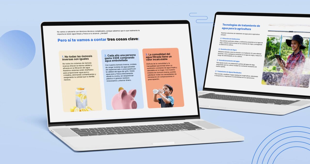 Diseño Y Desarrollo Tienda Online Agua Selección Landing